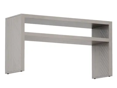 Dunewood Whitewashed Console Table Crate and Barrel 3D model