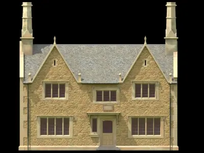 An English Village Cottage or House 3D model