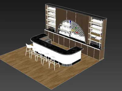 Restaurant bar 5 3D model