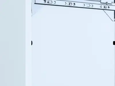 EKET Wall cabinet with glass door Low-poly 3D model