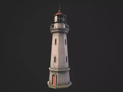 Lighthouse Low-poly 3D model 4