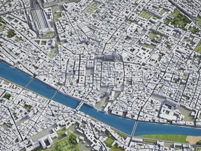 Florence - Firenze Low-poly 3D model
