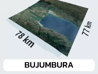 Bujumbura Burundi City Landscape 3D Model 3D model