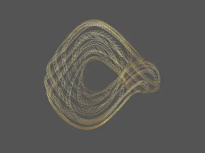 Abstract Ring Sphere v2 001 Low-poly 3D model