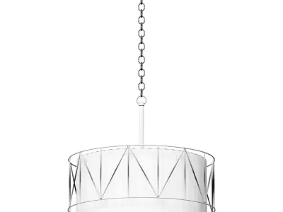 Charme pendant chandelier in gold color 3D model