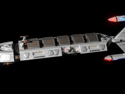 STAR-TREK Federation Cargo Freighter 3D model