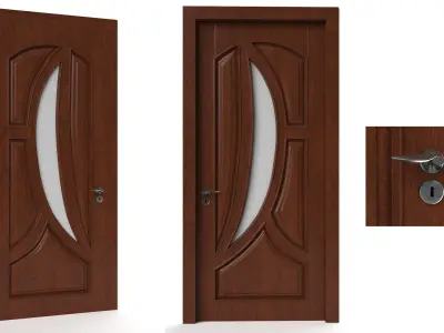 Interior doors with door handle Jado Padua 3D model