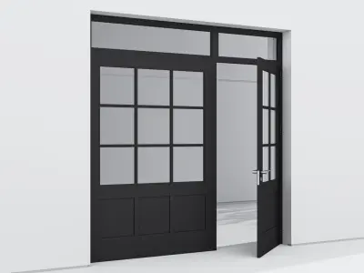 Aluminium door 197 3D model