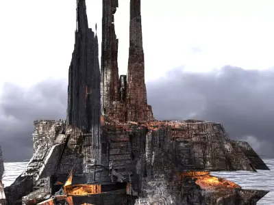 Emperor assassin winter Mountain base  3D model