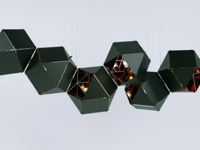 hanging chandelier WUNDERLICHT LOFT 3D model