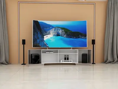 TV Cabinet Design Low-poly 3D model