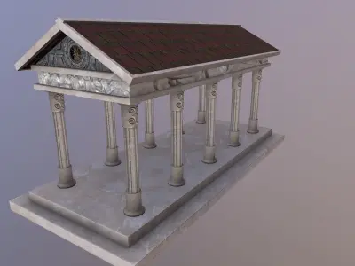  Roman Building Low-poly 3D model