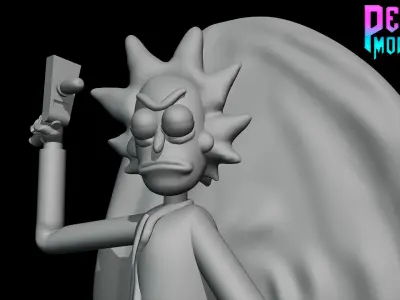 Rick Sanchez from Rick and Morty - 62mm scale miniature  3D print model