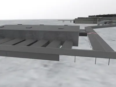 LHBP Terminal 2 Low-poly 3D model