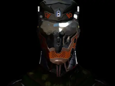 robot motor portrait  3D model