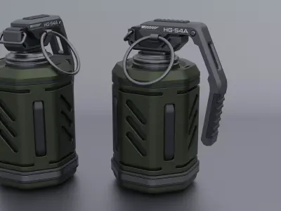 Sci-Fi Grenade 3D model