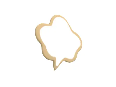 Speech Balloon v24 002 Low-poly 3D model