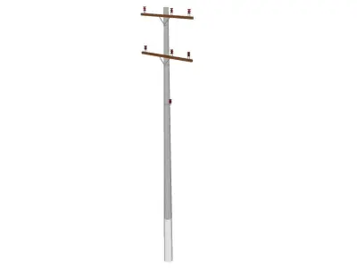 Concrete Lamp Post - Light Pole - Light Post - Street Light 28 3D model
