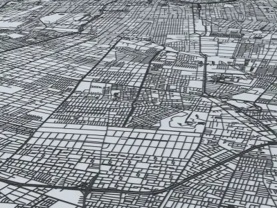 Santiago Area Road Network and Streets 3D model