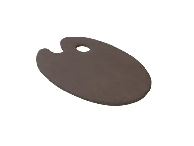 Artist Palette v1 003 Low-poly 3D model