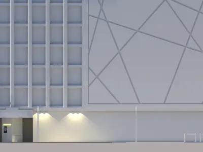 City exterior ambiance 3D model