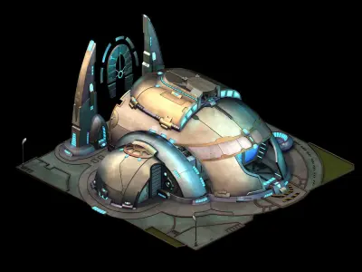 Heterogeneous World - Guard Training Factory 01 3D model