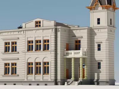 Eastern European Building 005 Low-poly 3D model