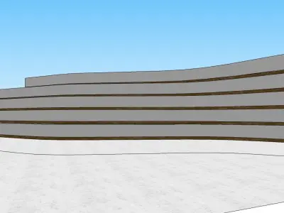 SIMPLE AND MODERN BOUNDARY WALL DESIGN 3D model
