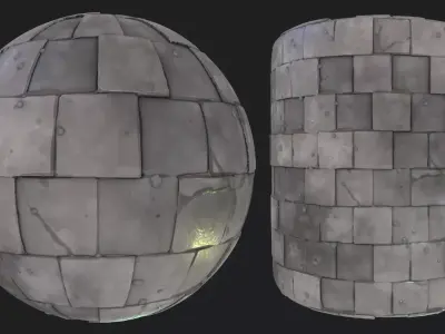 Stylized Floor Tiles Material 01 Texture