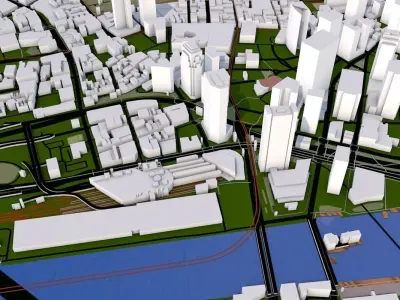 Boston City Low-poly 3D model