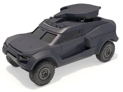  Armored Ground Interceptor Car with Raised Gun Turret 