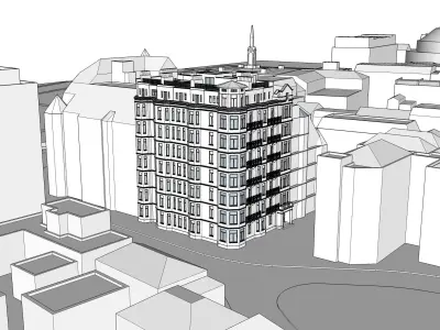 London City Hyde Park Low-poly 3D model