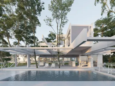 Exterior Villa 3D model get