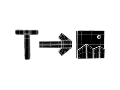 Text To Image Icon v1 001 Low-poly 3D model