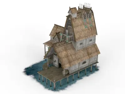 Viking House 03 Low-poly 3D model