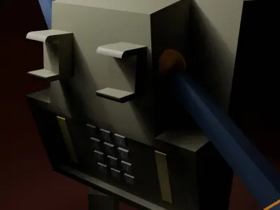 Phone Killer -Low Poly Rigged Stylized Character-Blender FBX OBJ Low-poly 3D model