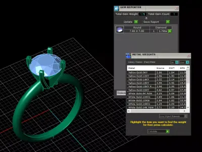 Engagement ring Selina  1-50ct 3D print model