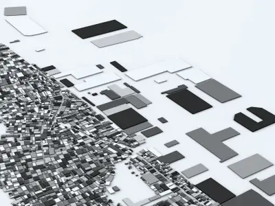 Nairobi Streets and Buildings 3D model