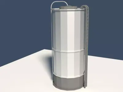 Low Poly Cartoony Silo Model Low-poly 3D model