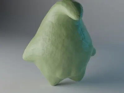 Cute Fat Character Low-poly 3D model