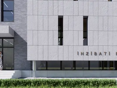 public building Low-poly 3D model