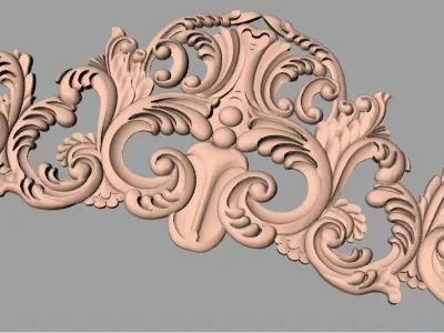 European furniture 3D relief models for CNC wood engraving E162 3D model