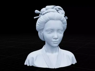 Ancient Chinese Noble Woman Tang Dynasty Style 3D print model