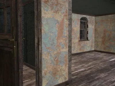 Old Motel Low-poly 3D model