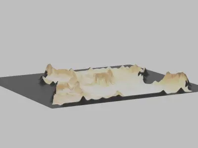 Libya Map Country Low-poly 3D model