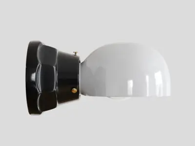 Norfolk Sconce with Dome Turtle Shade  3D model