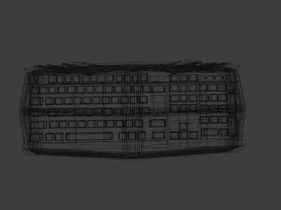 Gaming Keyboard Low-poly 3D model