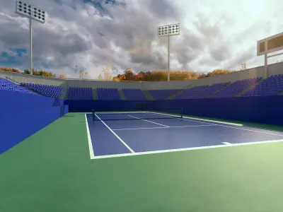 Tennis court 3D model