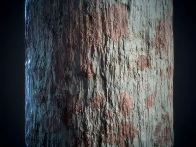 Old Painted Wood Game Ready - Vol 02 - Maps - SBsar Texture