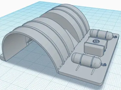 1 24 scale Mcamis back half wheel tubs 3D print model